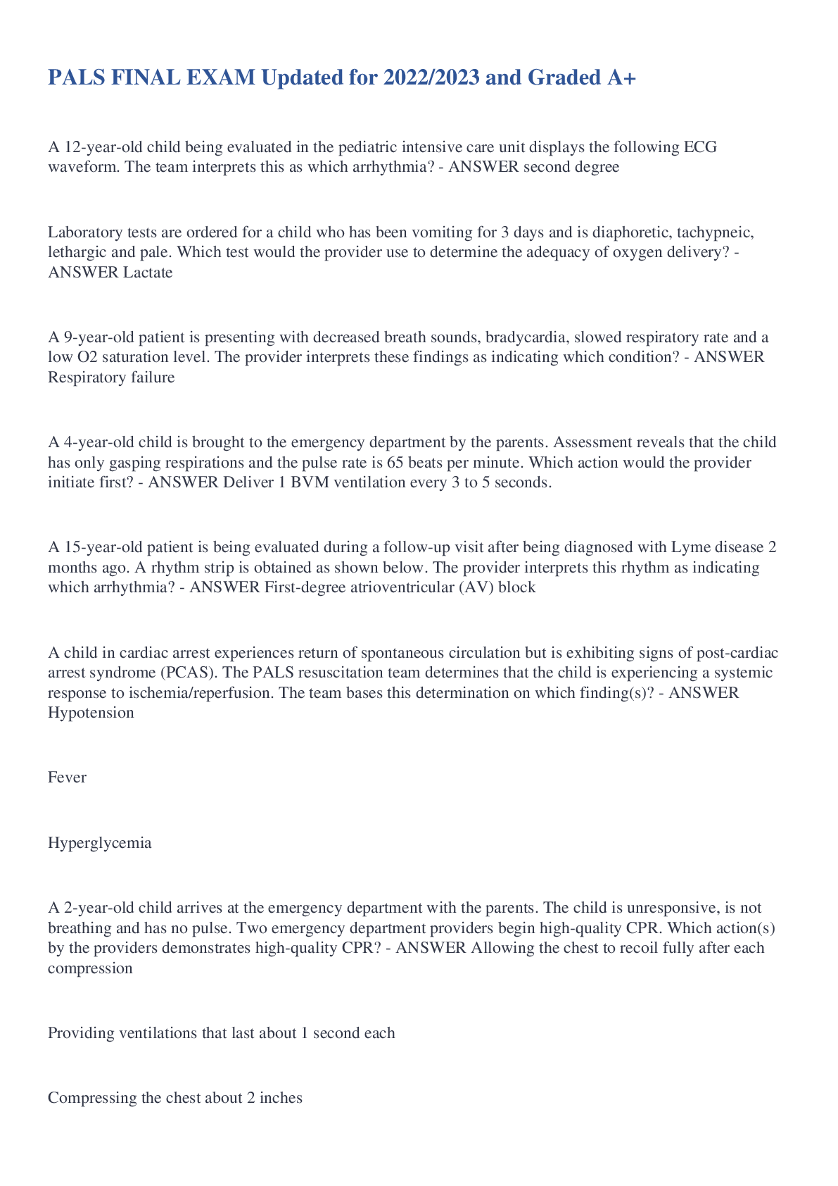 Preview image of NUR 2392 Multidimensional Care II Exam 1 Study Guide document